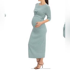 Angel Maternity Knit Midi Maternity/Nursing Dress Medium